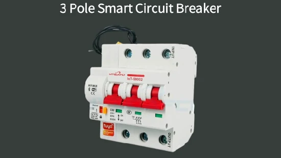 1p2p3p4p 16A a 125A Protección automática contra cortocircuitos funciona con el disyuntor inteligente WiFi de la aplicación Alexa Tuya