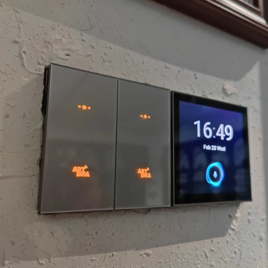 Módulo de interruptor de 2 entradas con pantalla táctil de control maestro Artdna